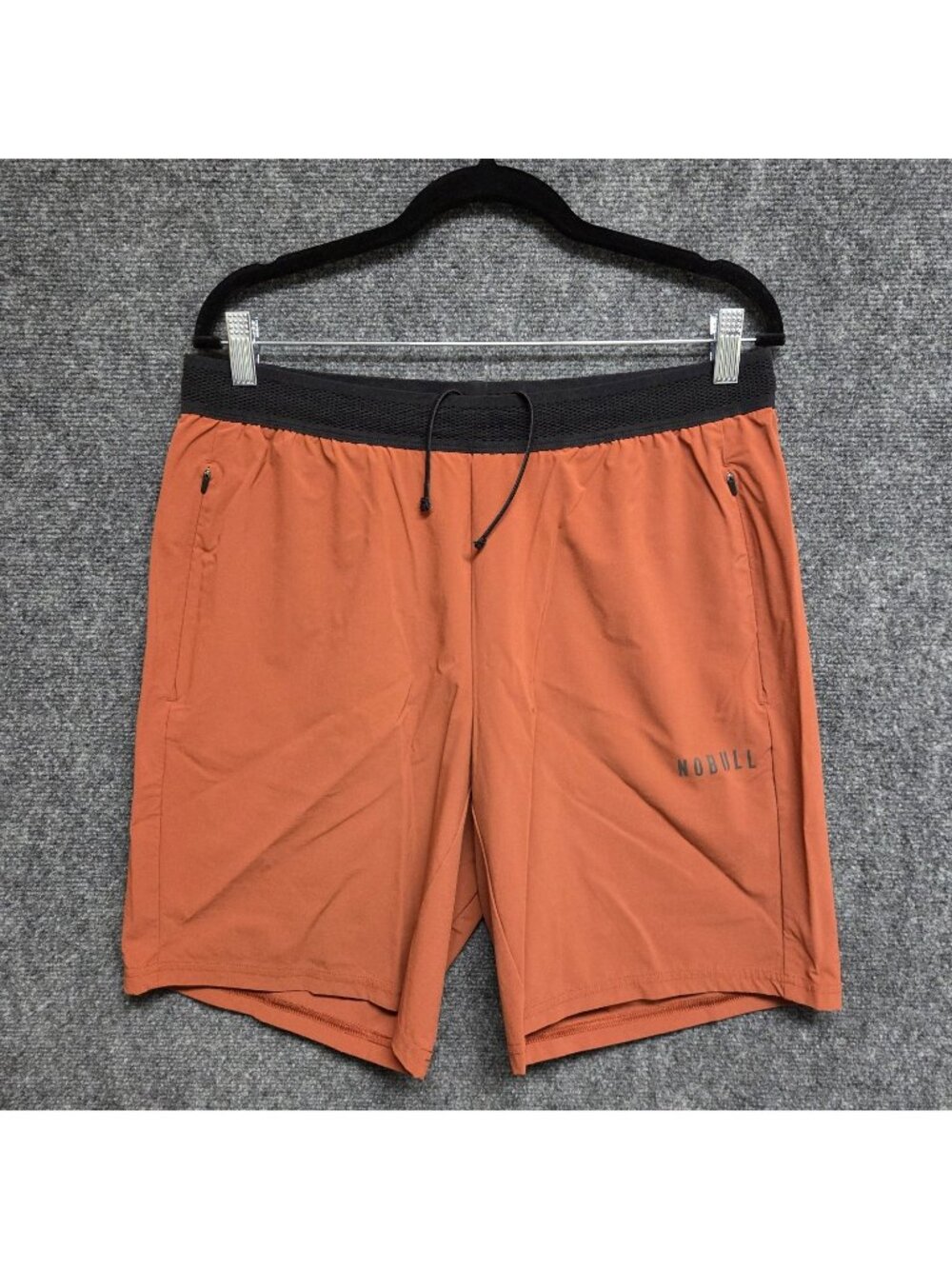 Nobull Shorts Mens Large Orange Gym Training Workout Lightweight Unlined Short